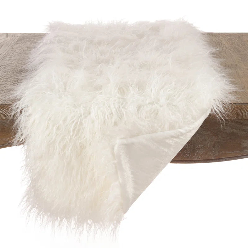 Ciacci Faux Fur Table Runner