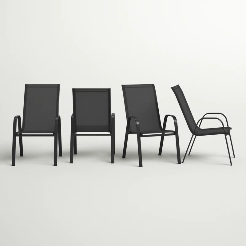 Artu Stackable Flex Comfort Sling Outdoor Patio Chairs by Flash Furniture