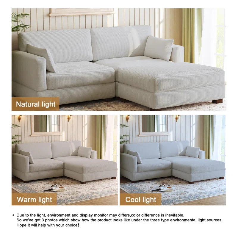 Maelina 3 - Piece Corduroy Sectional