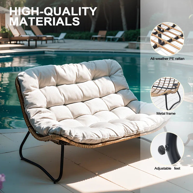 Lelsie 53.15" Wide Patio Loveseat