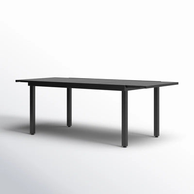Alyah Extendable Rectangular Steel Outdoor Dining Table