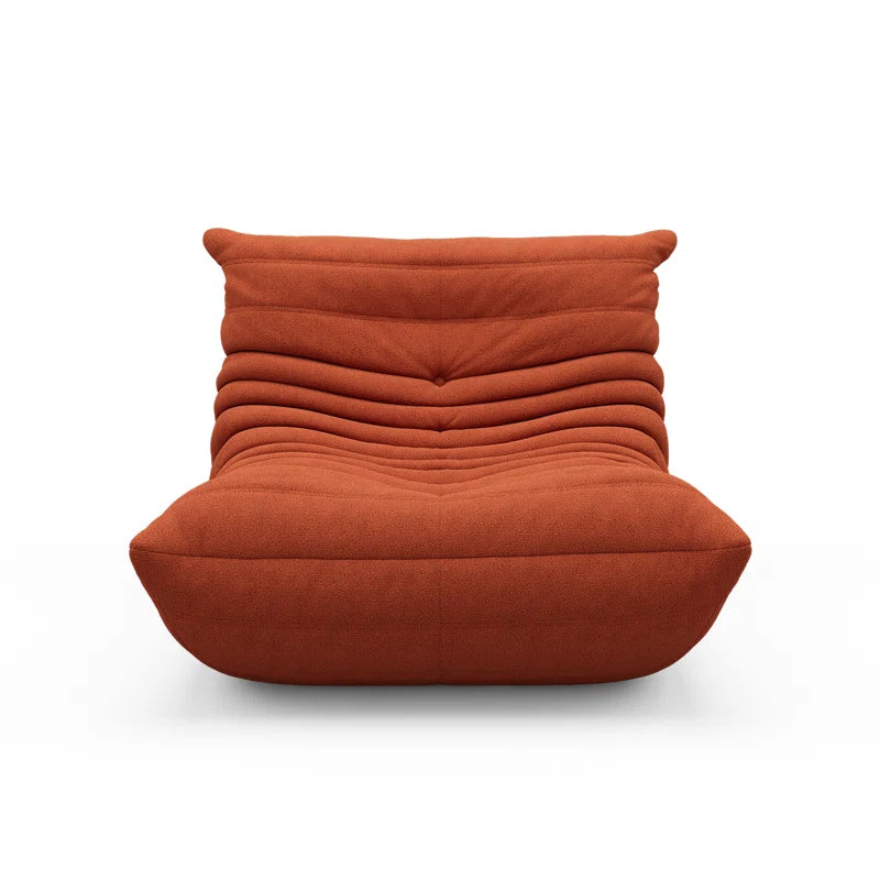 Danial Armless Bean Bag Chair, Mid Century Foam Chair