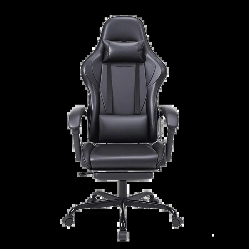 Ergonomic Gaming Chair Faux Leather Reclining Swiveling PC & Racing Massage Video Game Chair with Footrest