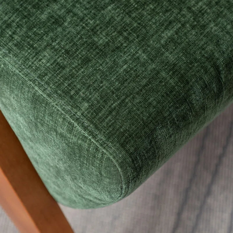 Upholstered Armchair with Wooden Legs (Set of 2)
