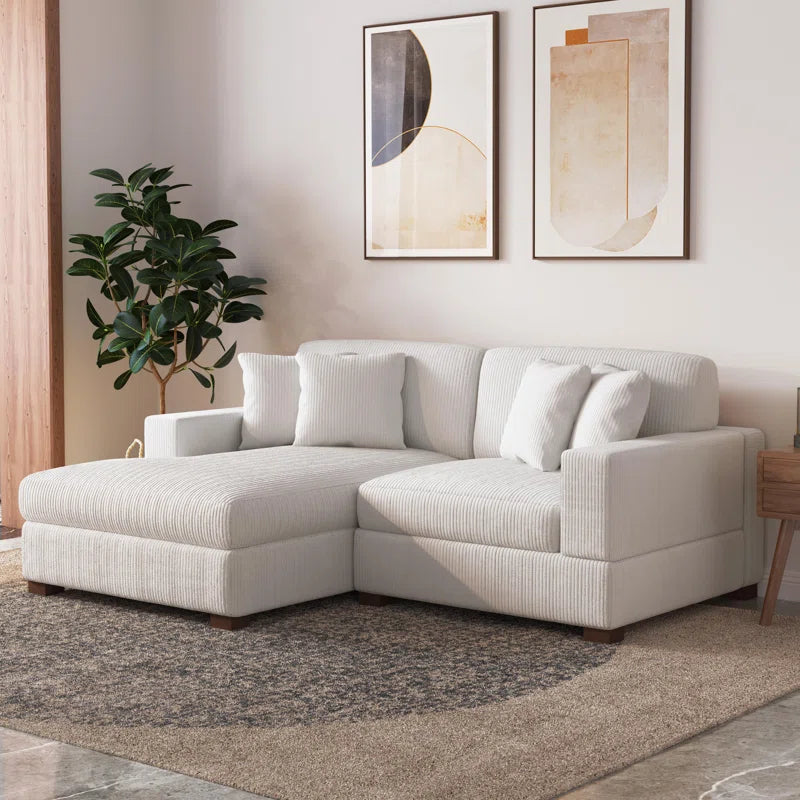 Milbrey 2 - Piece Corduroy Sectional