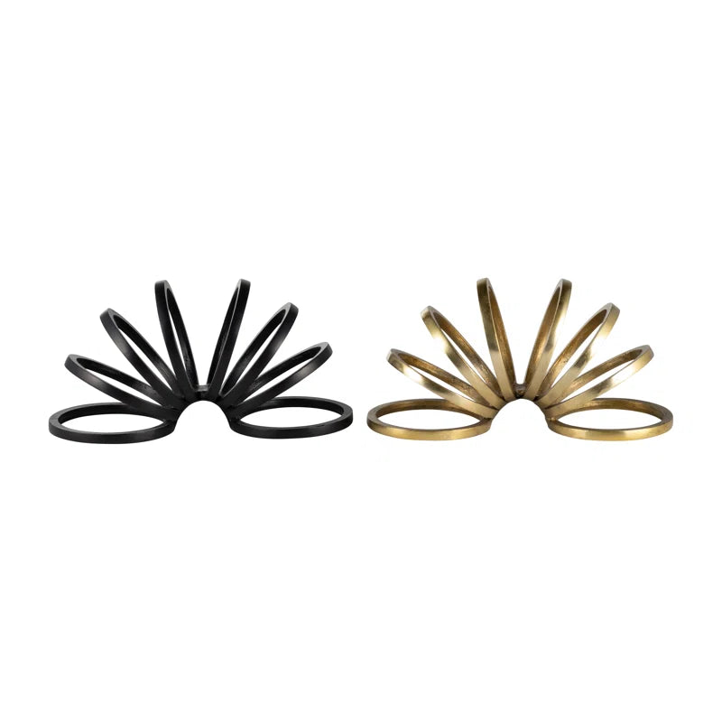 Modern Metal Slinky Ring Decorative Sculpture - 11" X 5" X 6"