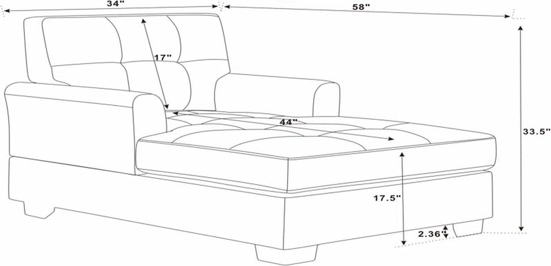 Glenvar Upholstered Chaise Lounge