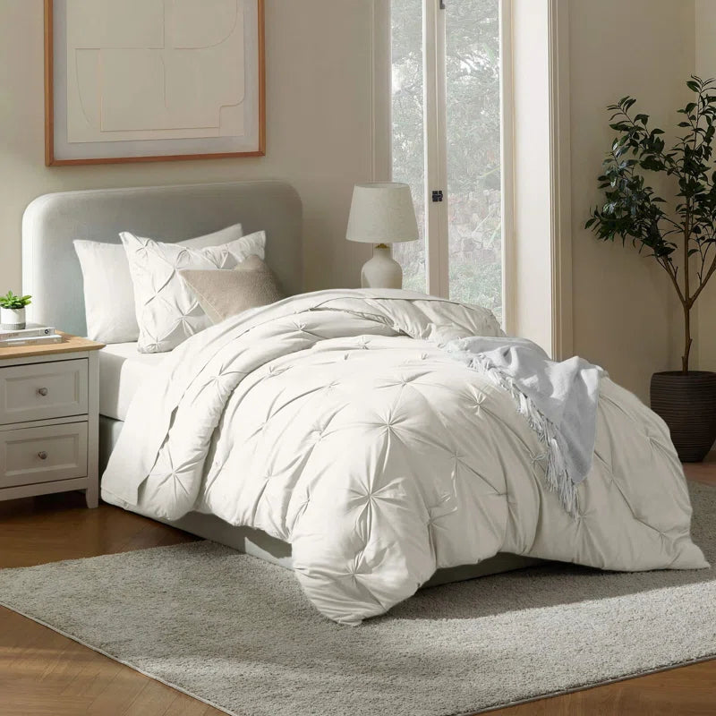 Bed-In-A-Bag Pleated Comforter Set with Bed Sheets