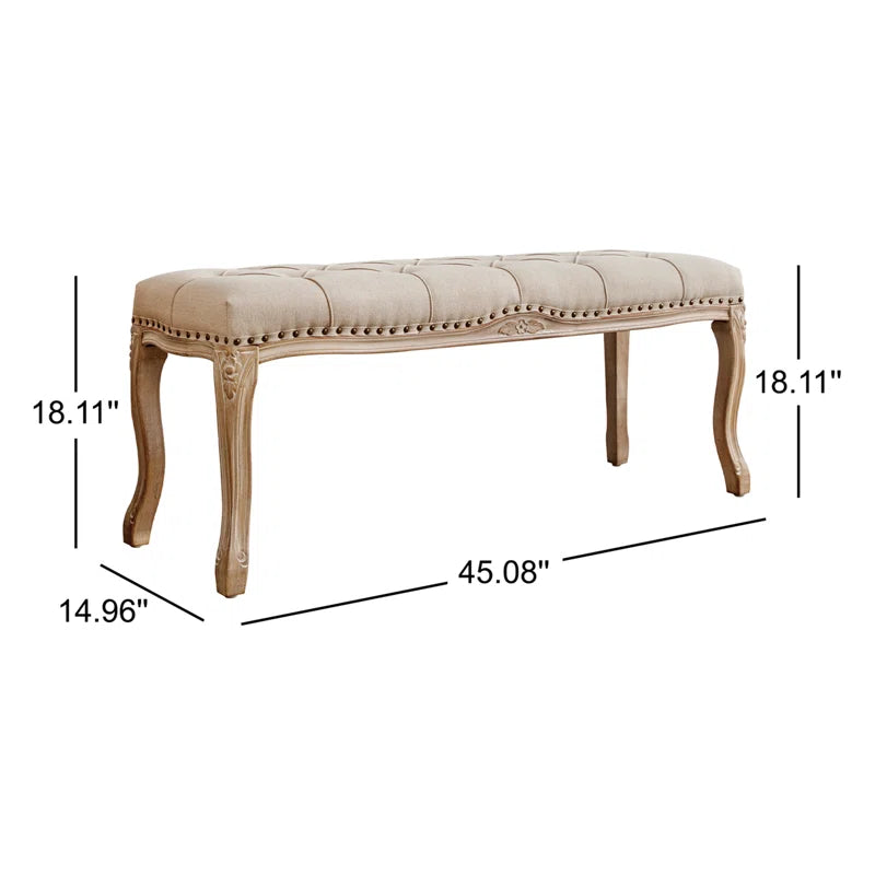 Barajas Linen Upholstered Bench