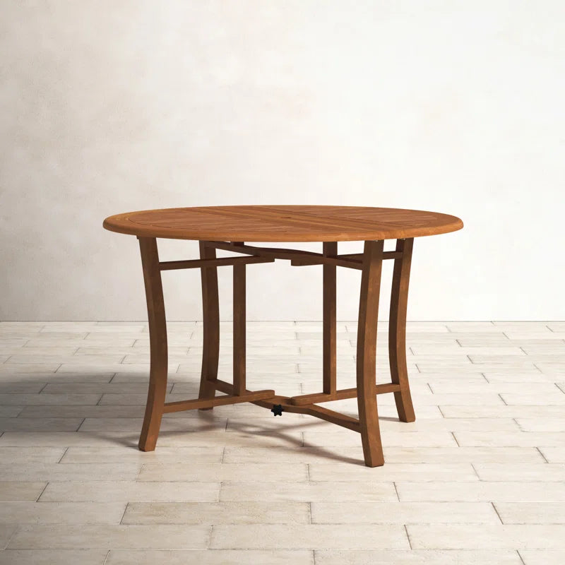Suki round Eucalyptus Outdoor Folding Dining Table