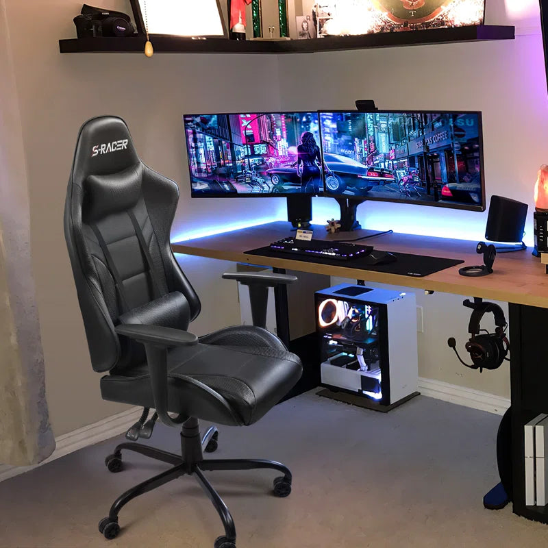 High-Back Adjustable Reclining Ergonomic Faux Leather PC & Racing Game Chair