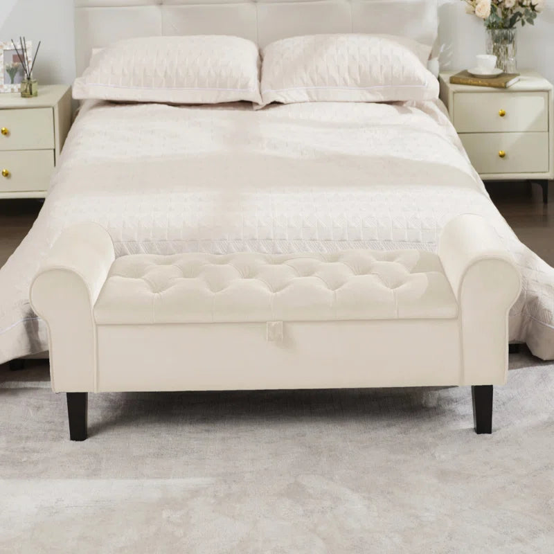 Jillia Velvet Upholstered Storage Bench