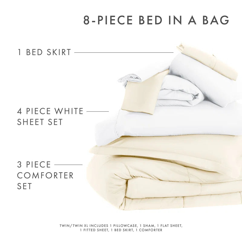 Microfiber 8 Piece Bedding Set
