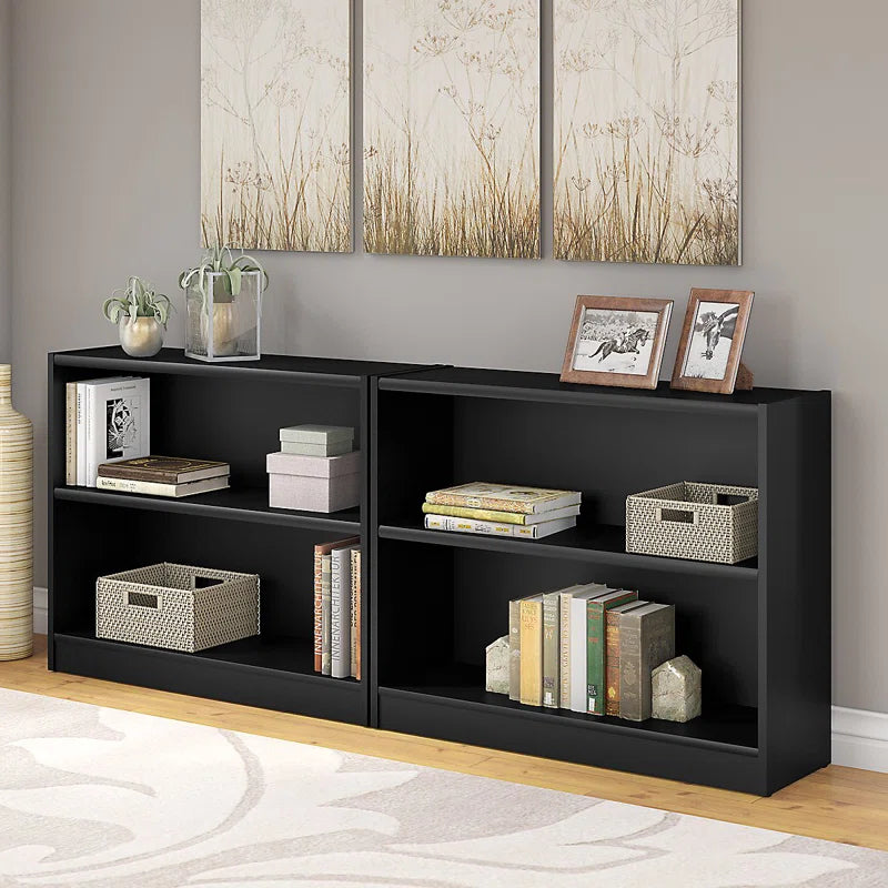 Donyo Small 2 Shelf Bookcase - Set of 2, Storage Bookshelves for Home Office and Living Room
