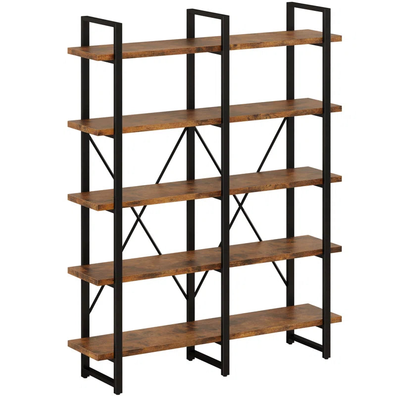 Wynot 70 H X 53.1 W Bookcase Double Wide 5 Tiers