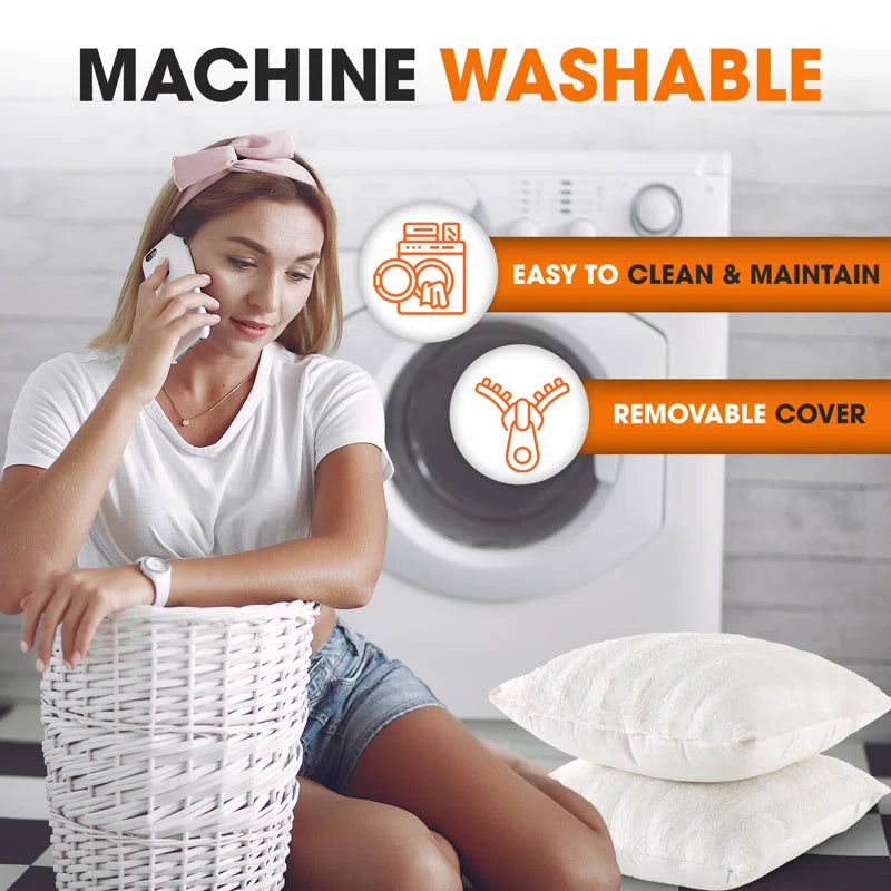 FRBIN Square Pillow Cover & Insert