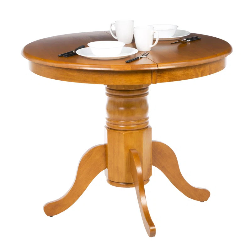 Kaneshiro Extendable Oak Solid Wood Dining Table