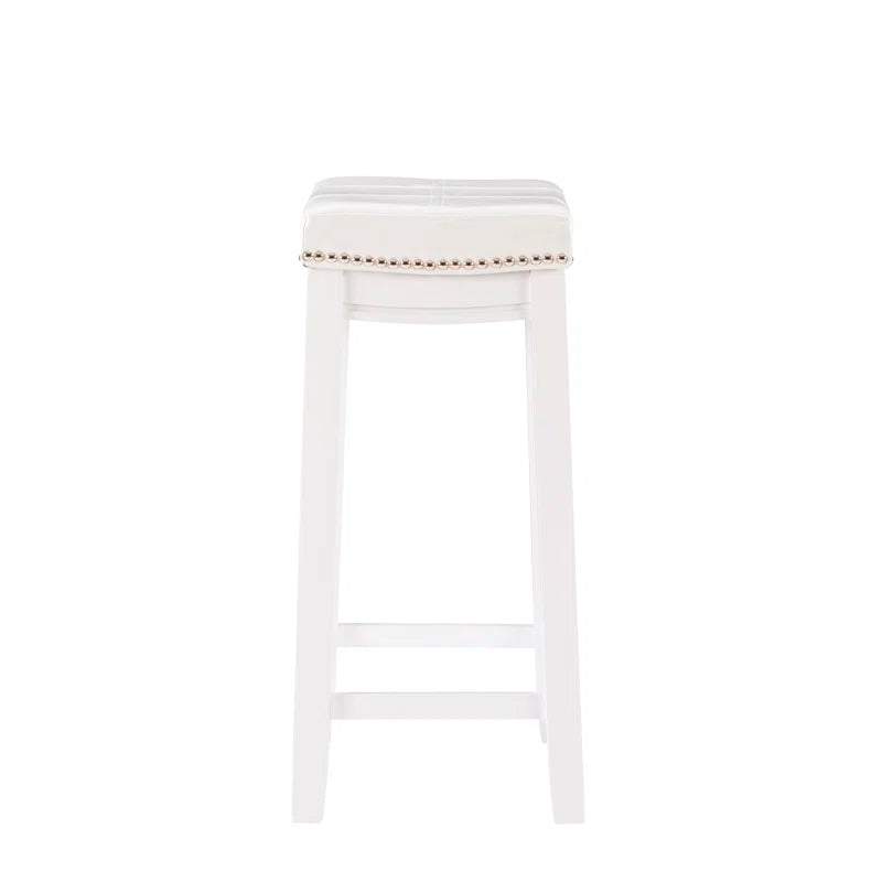 Claridge Counter & Bar Solid Wood Backless Stool with Upholstered Seat
