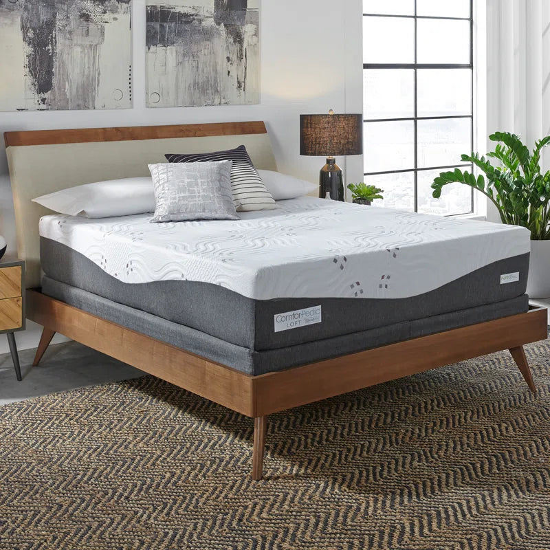 Medium Gel Memory Foam Mattress and Box Spring