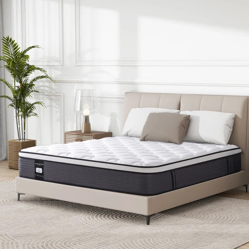 Langione Medium Firm Hybrid and Cooling Foam Mattress, Pressure Relief, and Motion Isolation, Certipur-Us, Mattress in a Box