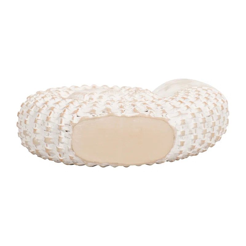 Ceramic Shell Figurine - Elegant Home Decor Accent Piece - 7" X 3" X 7"
