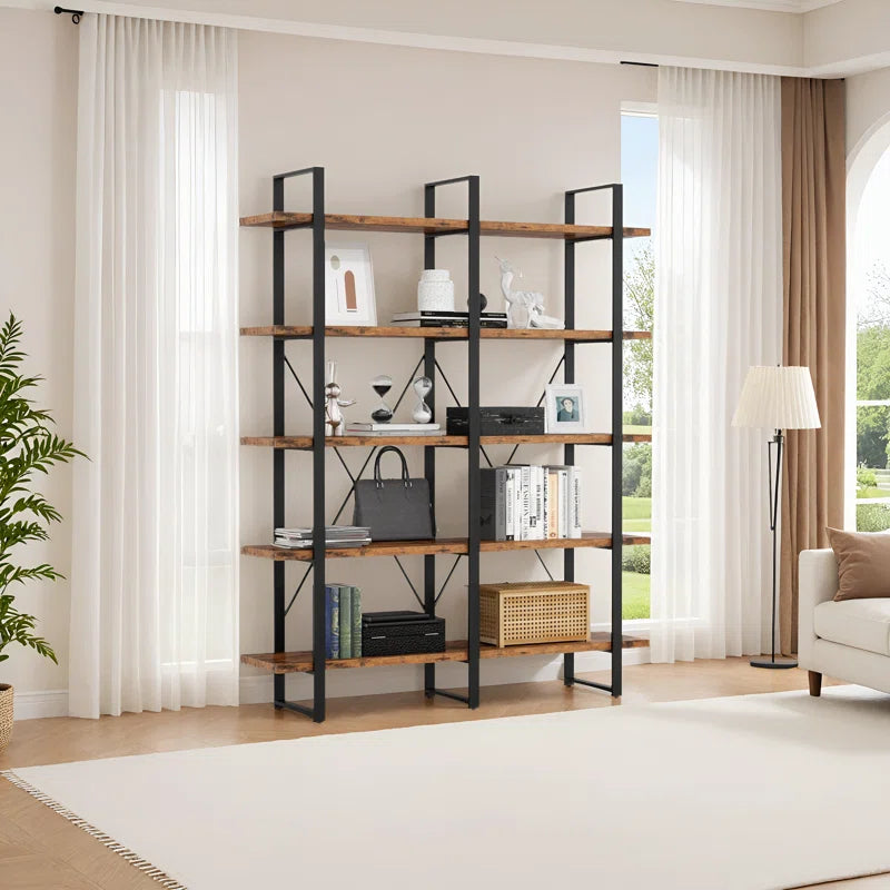 Wynot 70 H X 53.1 W Bookcase Double Wide 5 Tiers