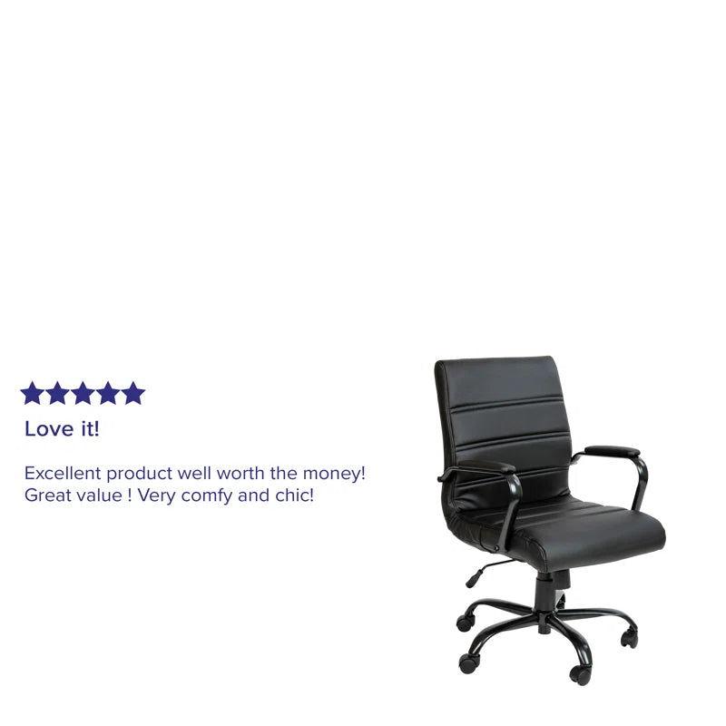 Whitney Ergonomic Upholstered Mid-Back Swivel Office Chair