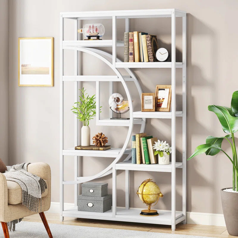 Oscer Industrial 5 Tier Etagere Bookcase