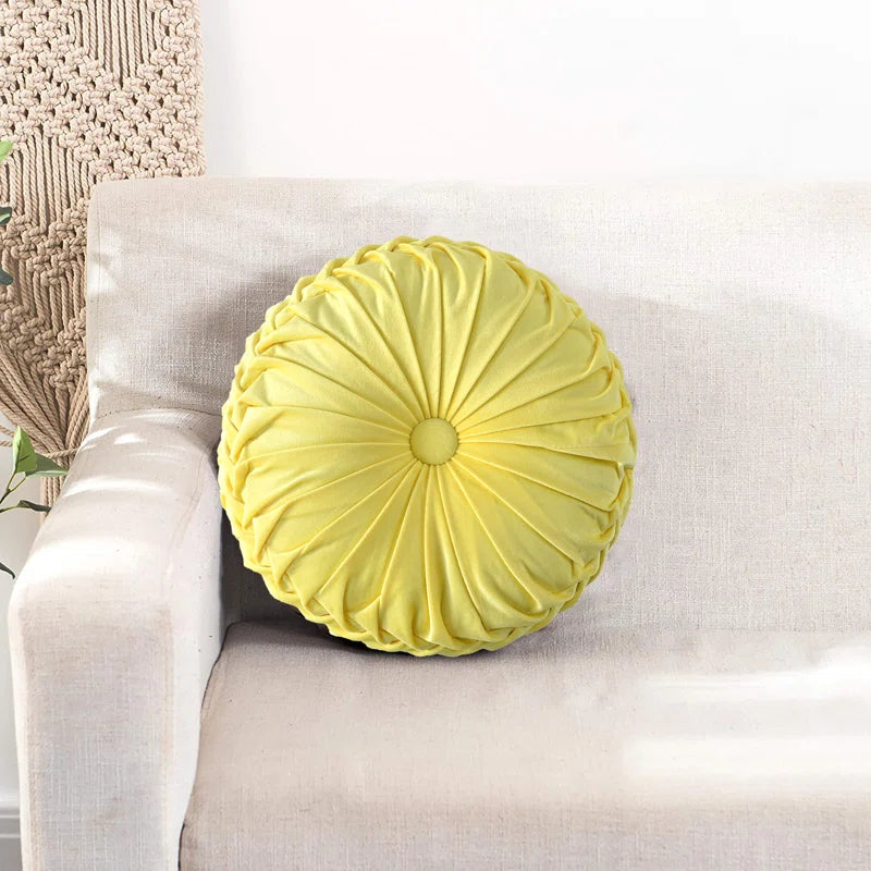 Echo Buttons Velvet Reversible Throw Pillow