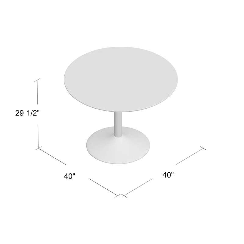 Round Metal Base Dining Table