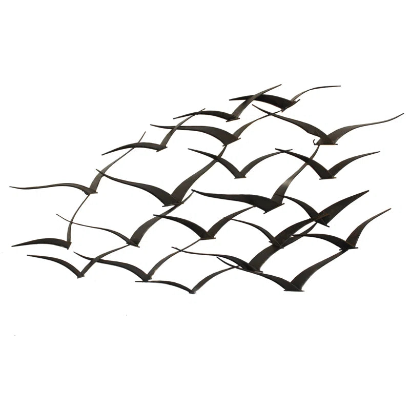 Metal Flying Flock of Bird Home Wall Decor