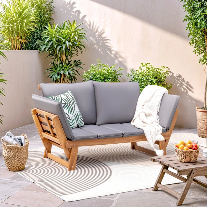 Kenessa 77.9" Wide Outdoor Straight Patio Sofa with Cushions