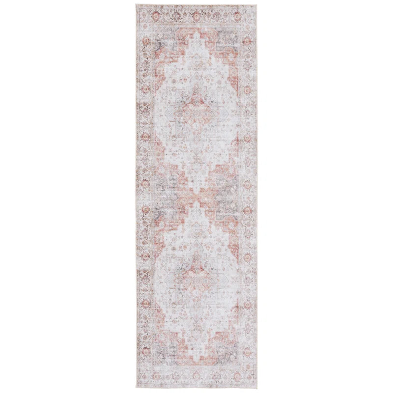 Sonia Oriental Power Loom Light Grey / Rust