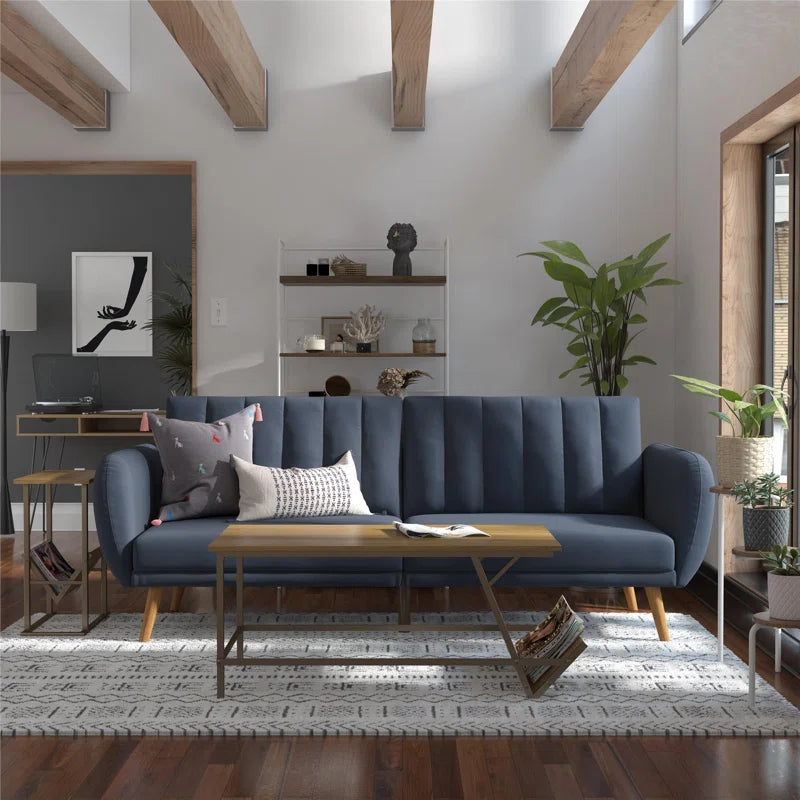 Brittany 81.5" round Arm Convertible Sofa