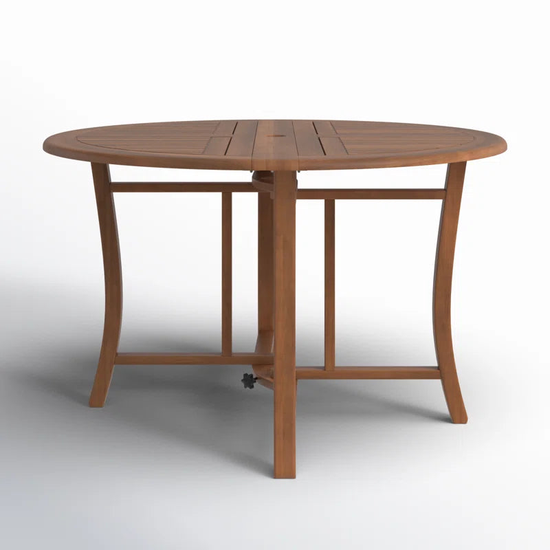 Suki round Eucalyptus Outdoor Folding Dining Table