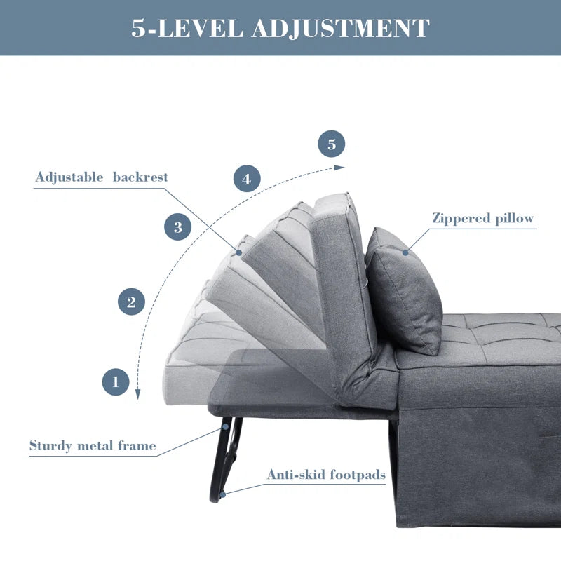 Chaliyah 71" Upholstered Convertible Sleeper Sofa