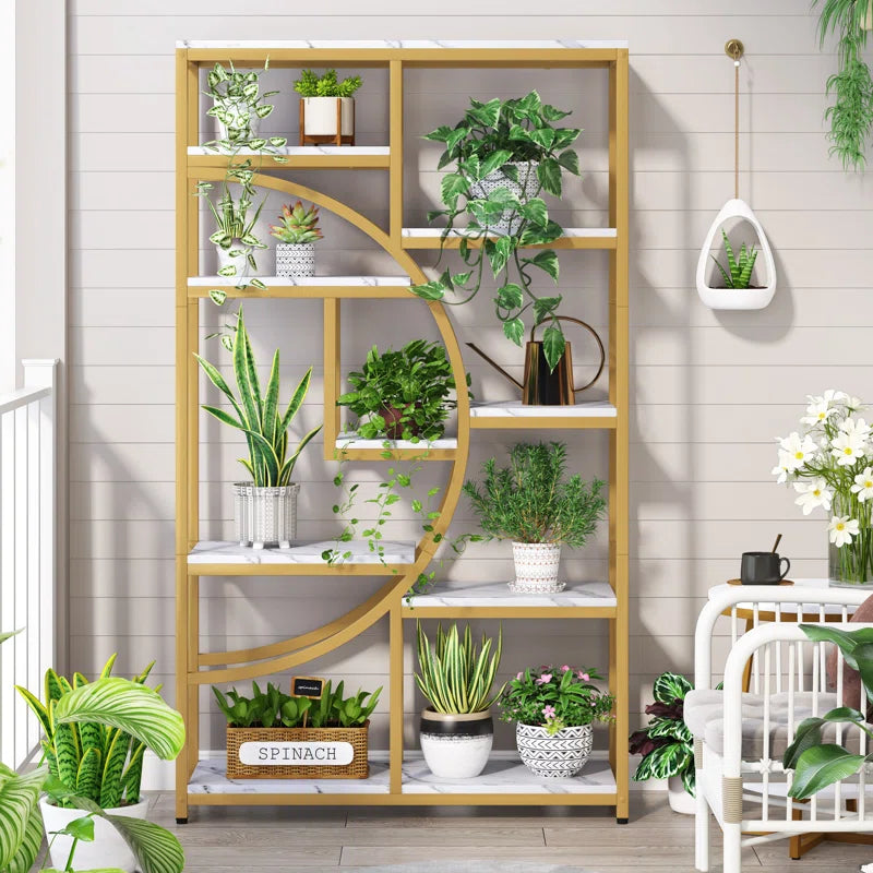 Oscer Industrial 5 Tier Etagere Bookcase
