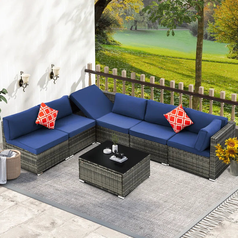 Quadreka 7 Pieces Outdoor Patio Set with Cushions