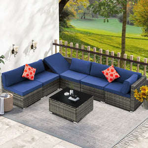 Quadreka 7 Pieces Outdoor Patio Set with Cushions