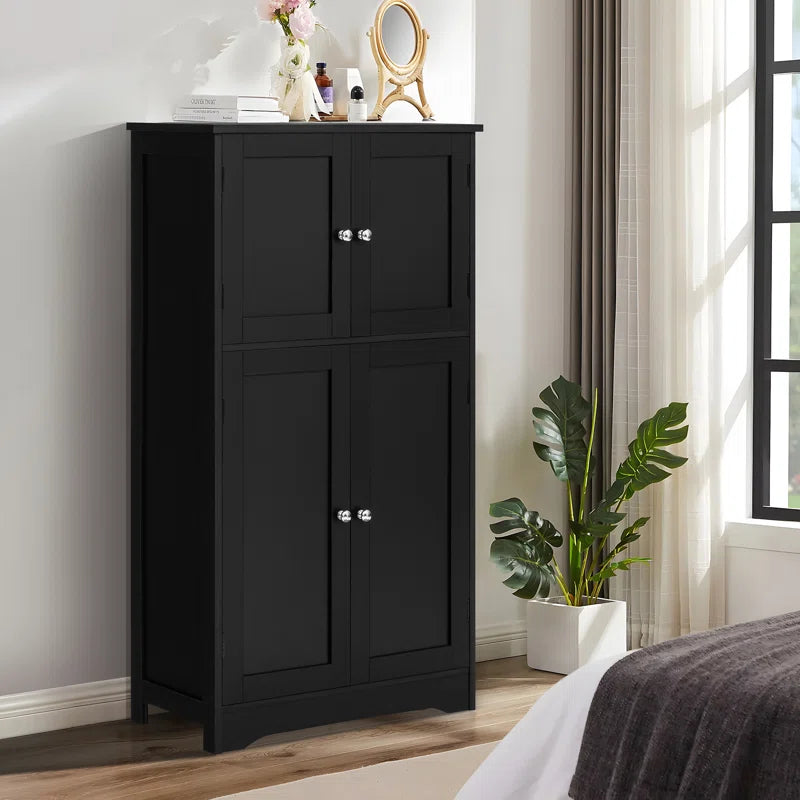 Jussiah Storage Cabinet with 4 Doors & Adjustable Shelf