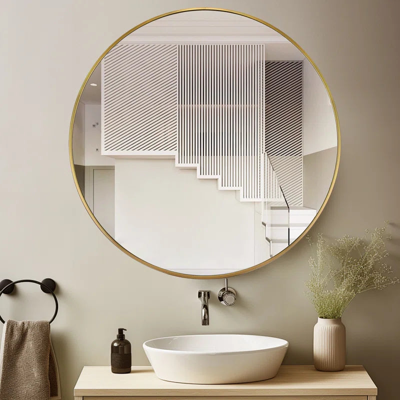 Karrina round Metal Accent Mirror