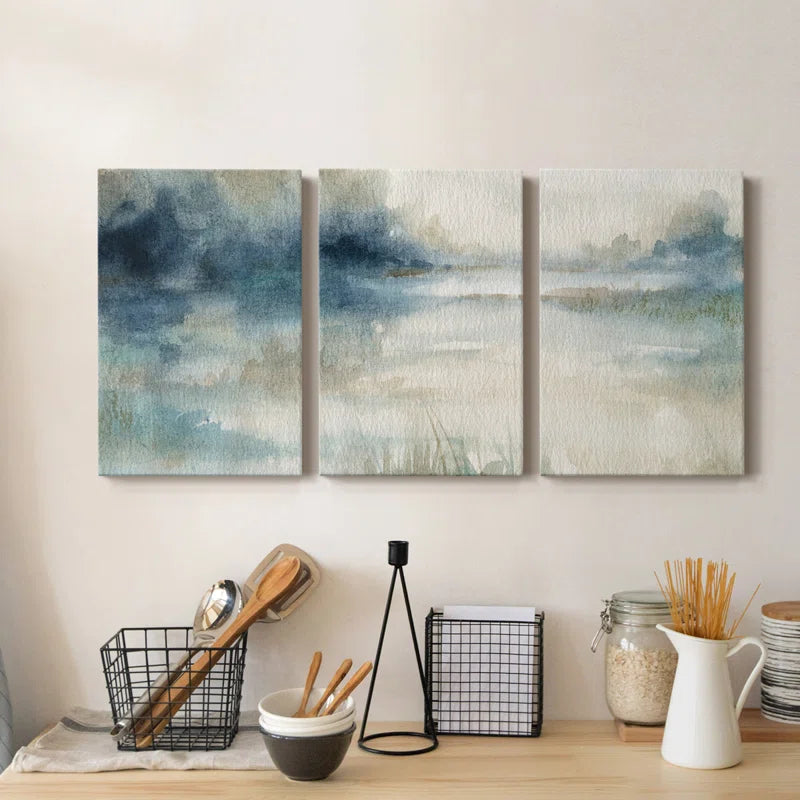 " Still Evening Waters II " 3 - Pieces Painting Print