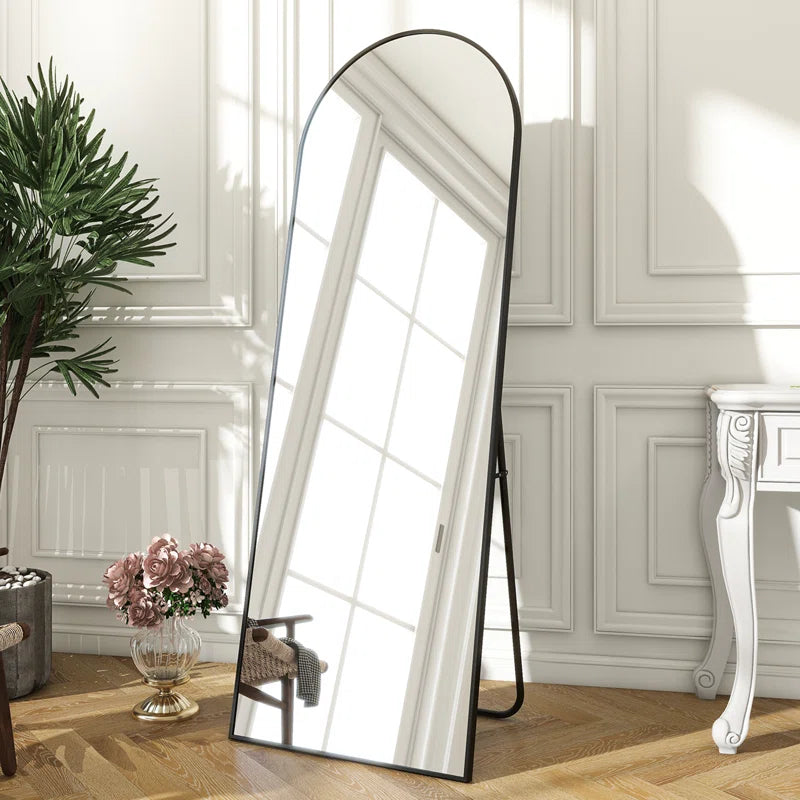 Arched Metal Oversized Full Length Mirrors Wall Mirrors with Stand