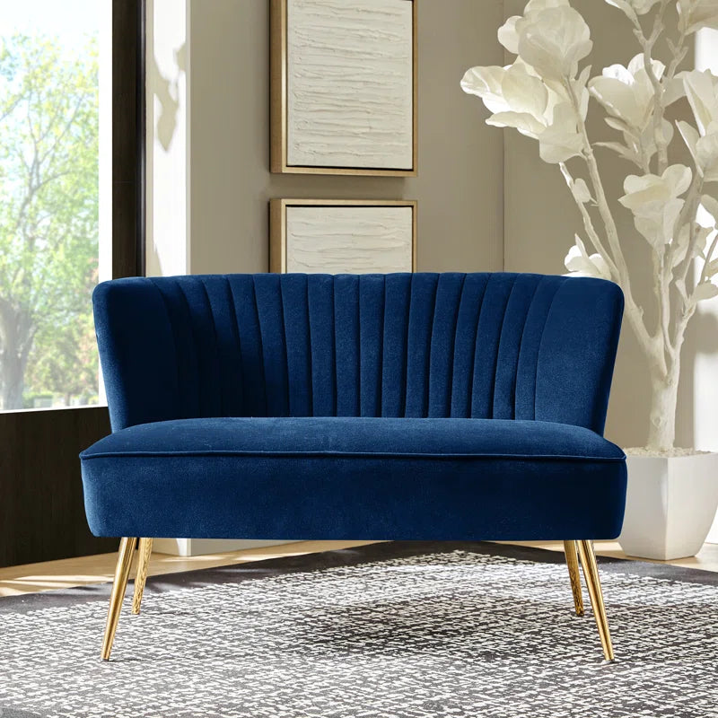 Euclid 47" Velvet 2-Seat Armless Loveseat