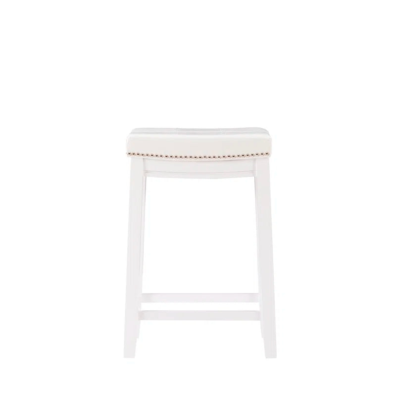 Claridge Counter & Bar Solid Wood Backless Stool with Upholstered Seat