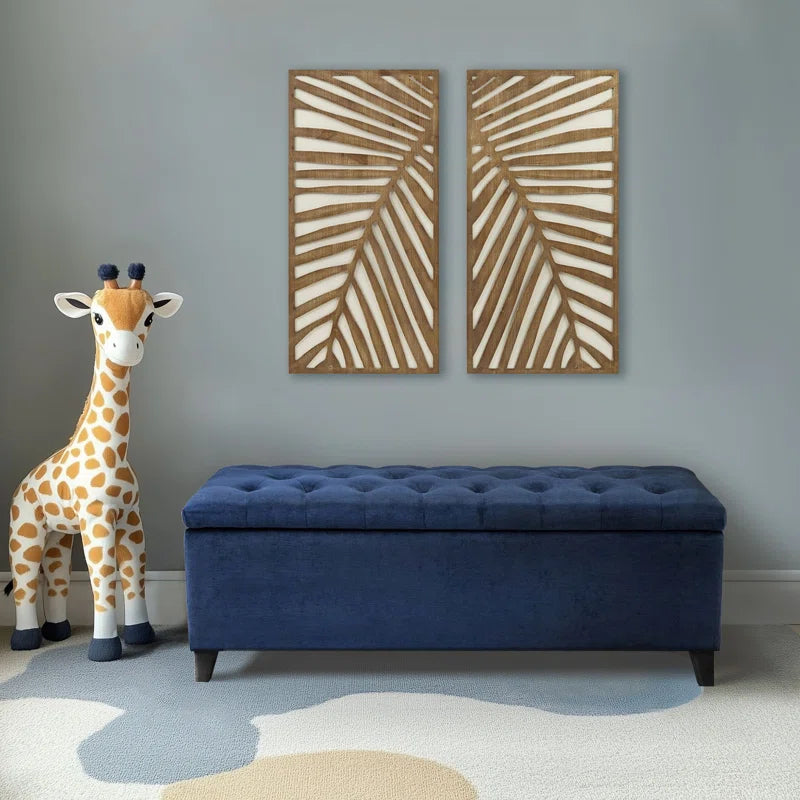 Birch Botanical Two-Tone 2-Piece Wood Panel Wall Decor Set