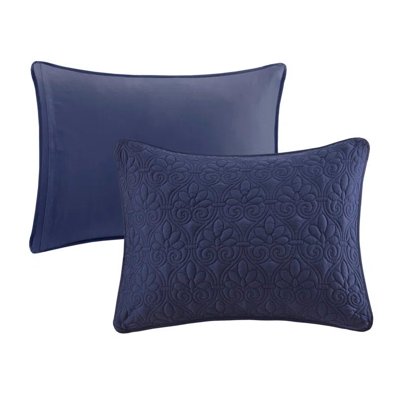 Quebec 3 Piece Split Corner Pleated Quilted Bedspread