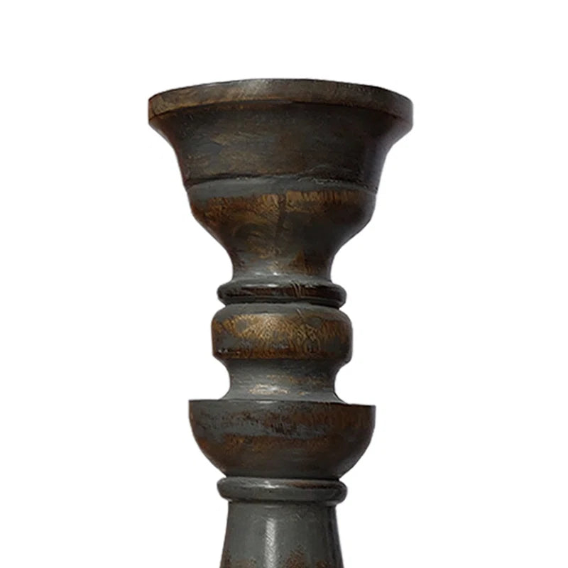 Schoenfeld Wood Tabletop Candlestick