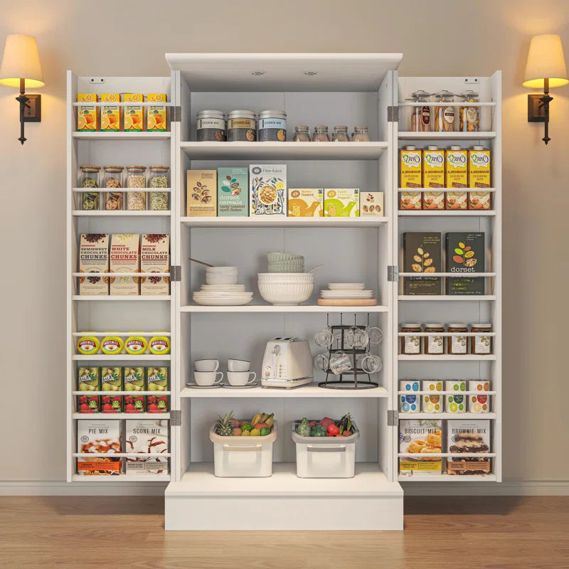 Miliah 47" Kitchen Pantry Cabinet, Pantry Cabinets with Adjustable Shelves, Kitchen Pantry Storage Cabinet, Buffet Cupboards Storage Cabinet for Home Office Use