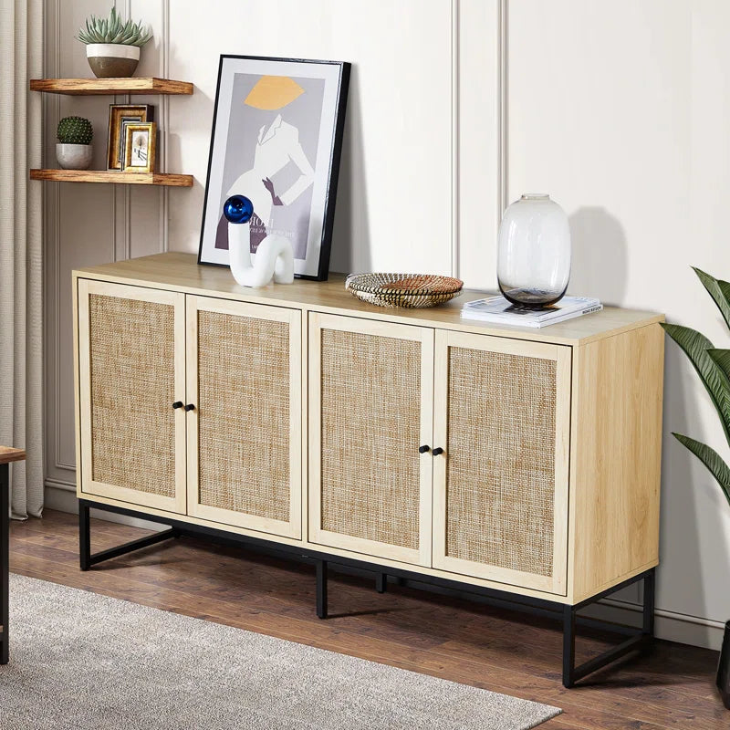 Caludia 31.5" Tall 4 - Door Accent Cabinet
